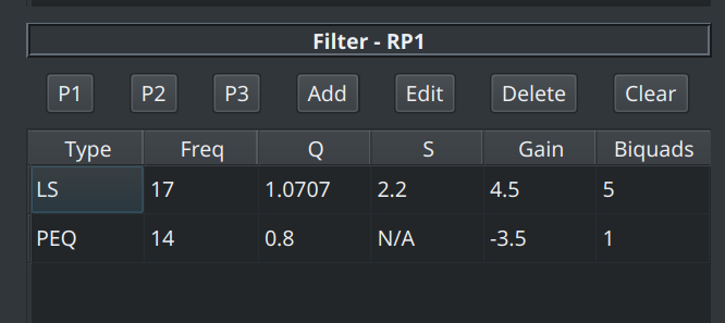 RP1 Take 1 Filters